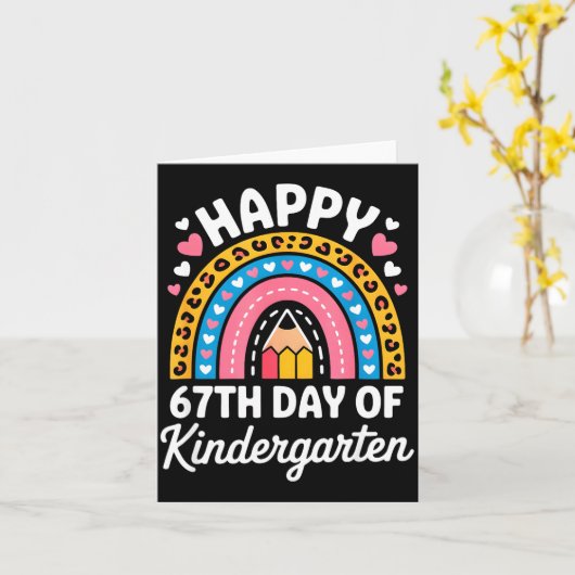 Happy 67th Day Of Kindergarten 67 Meme 6 7 Funny S Karte (Gelbe Blume)