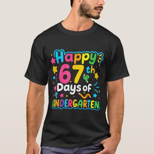 Happy 67th Day Of Kindergarten School Meme 67 Kids T-Shirt (Vorderseite)