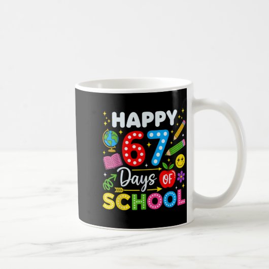 Happy 67th Day Of School 67 Days Of School Kids Bo Kaffeetasse (Rechts)