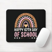 Happy 67th Day Of School 67 Days Rainbow Teachers Mousepad (Mit Mouse)