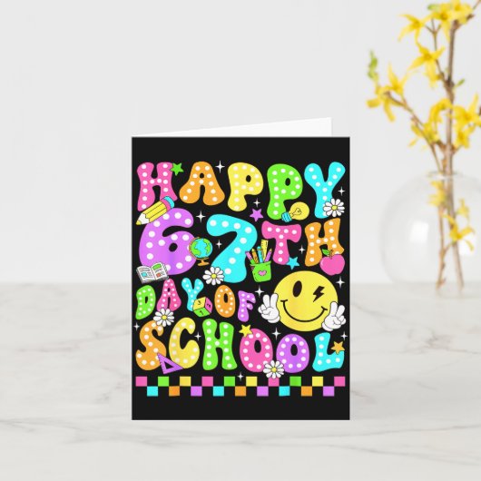 Happy 67th Day Of School 67 Days Smarter Teacher G Karte (Gelbe Blume)