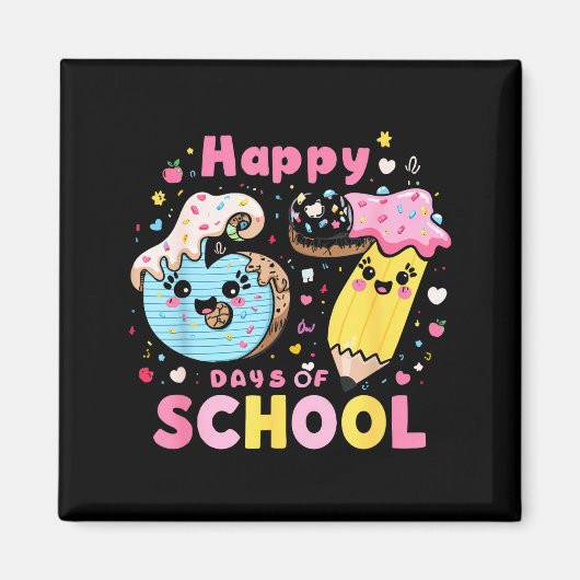 Happy 67th Day Of School Cute Ice Cream 100 Days S Magnet (Vorne)