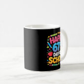 Happy 67th Day Of School Cute Teacher Student Desi Kaffeetasse (VorderseiteRechts)