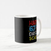 Happy 67th Day Of School - Funny Students Teachers Kaffeetasse (VorderseiteRechts)