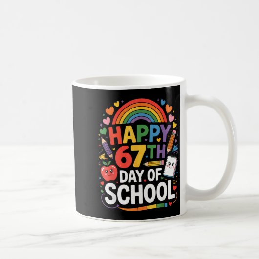 Happy 67th Day Of School Meme 67 Days Of School Ra Kaffeetasse (Rechts)