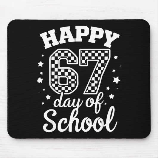 Happy 67th Day Of School Students Teacher Kids 100 Mousepad (Vorne)