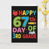 Happy 67th Day of School Teacher Cute Classroom Karte (Gelbe Blume)