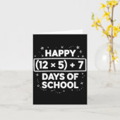 Happy 67th Day Of School Teacher Student Boys Girl Karte (Gelbe Blume)