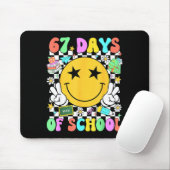 Happy 67th Day Of School Vibes Smile Face 67 Days Mousepad (Mit Mouse)