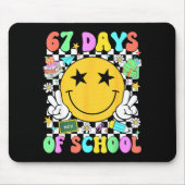 Happy 67th Day Of School Vibes Smile Face 67 Days Mousepad (Vorne)