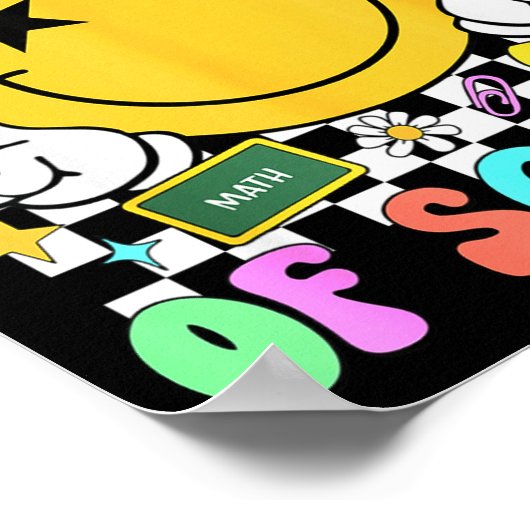 Happy 67th Day Of School Vibes Smile Face 67 Days Poster (Ecke)