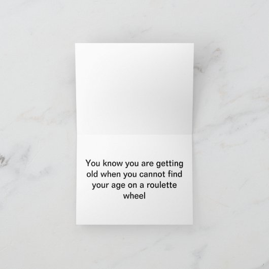 Happy 68. Geburtstag Roulette Wheel Karte (Innenseite)