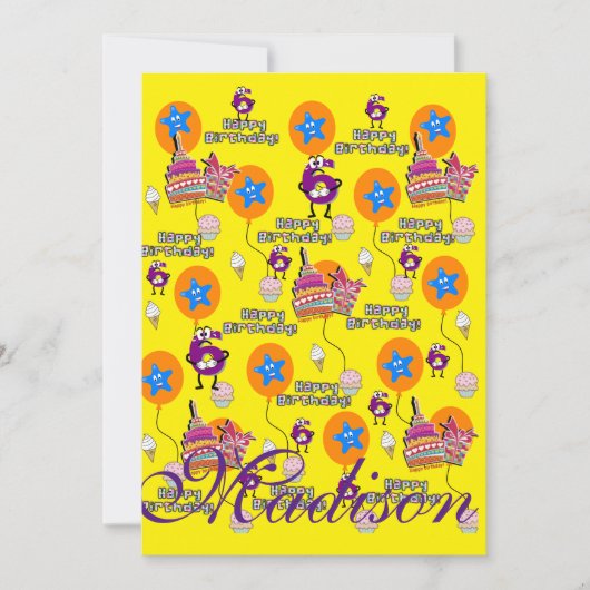 Happy 6. Geburtstag Einladung Geburtstag #6 (Vorderseite)