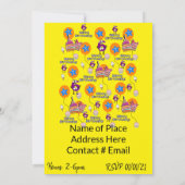 Happy 6. Geburtstag Einladung Geburtstag #6 (Rückseite)