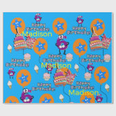 Happy 6. Geburtstag Wrapping Paper Balloons #6 Geschenkpapier (Flach)