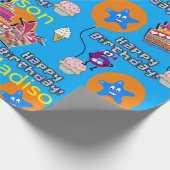 Happy 6. Geburtstag Wrapping Paper Balloons #6 Geschenkpapier (Ecke)