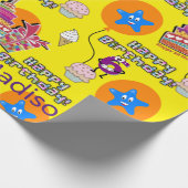 Happy 6. Geburtstag Wrapping Paper Balloons #6 Geschenkpapier (Ecke)