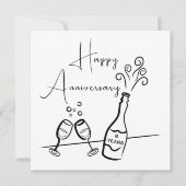 Happy 6. Jubiläum Champagne Celebration Card Karte (Vorderseite)