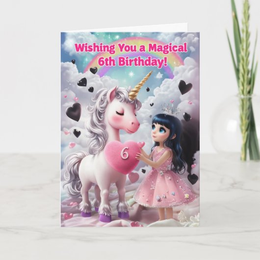 Happy 6th Birthday Card Karte (Vorderseite)