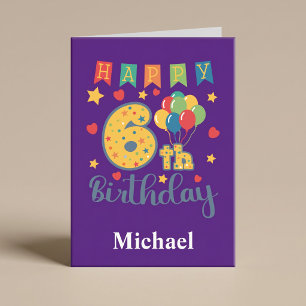 Happy 6th Birthday Card Karte