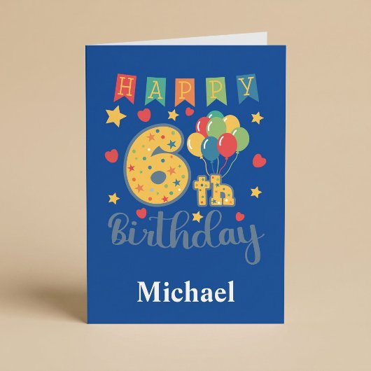 Happy 6th Birthday Card Karte