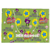 Happy 6th Birthday Geschenktasche #6 Große Geschenktüte (Rückseite)