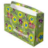 Happy 6th Birthday Geschenktasche #6 Große Geschenktüte (Rückseite Schrägansicht)