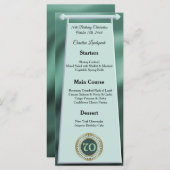 Happy 70. Geburtstag Green Glitzer Foil Menü Menükarte (Vorne/Hinten)