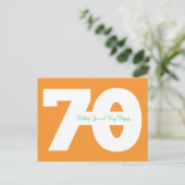 Happy 70. Geburtstag Meilenstein Postkarten - Oran (Stehend Vorderseite)