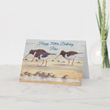 Happy 70. Geburtstag Oystercatcher Bird Animal Car