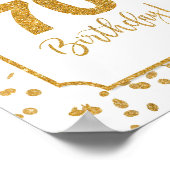 Happy 70. Geburtstag Sign Gold Confetti Poster (Ecke)