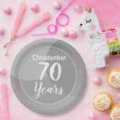 Happy 70. Geburtstags Paper Plate Pappteller (Party)