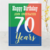 Happy 70. Geburtstagskarte Karte (Gelbe Blume)