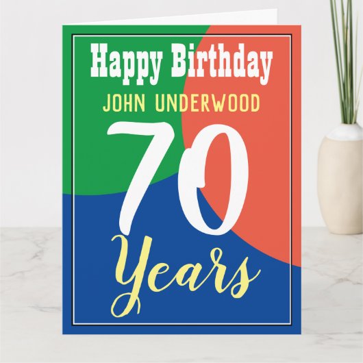 Happy 70. Geburtstagskarte Karte (Vorderseite)