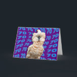 Happy 70th birthday featuring Moluccan Cockatoo Karte<br><div class="desc">Per special request,  our 70th birthday card now has a Moluccan Cockatoo version.</div>