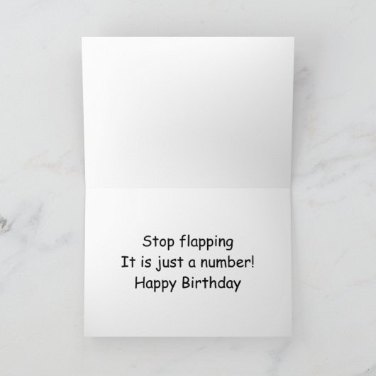 Happy 75. Geburtstag Gänseflattern Karte (Innenseite)