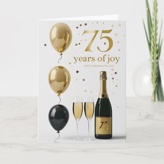 Happy 75. Geburtstagskarte Karte (Vorderseite)