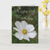 Happy 76. Geburtstagskarte von Janz Karte (Gelbe Blume)