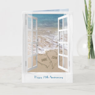 Happy 78. Jubiläum Open Beach Fenster Karte