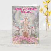 Happy 7th Birthday Card Karte (Gelbe Blume)