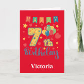 Happy 7th Birthday Card Karte (Vorderseite)