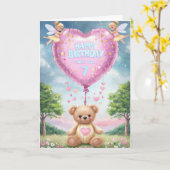 Happy 7th Birthday Card Karte (Gelbe Blume)