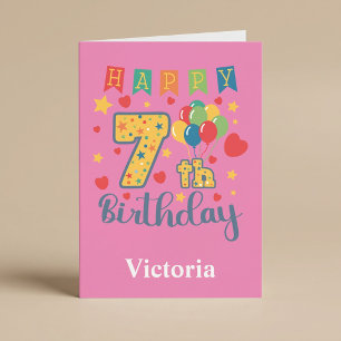 Happy 7th Birthday Card Karte