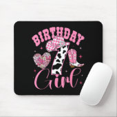 Happy 7th Birthday Girl Outfit Rodeo Western Cowgi Mousepad (Mit Mouse)
