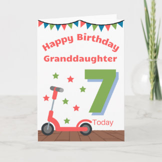 Happy 7th Birthday Grandtochter Karte