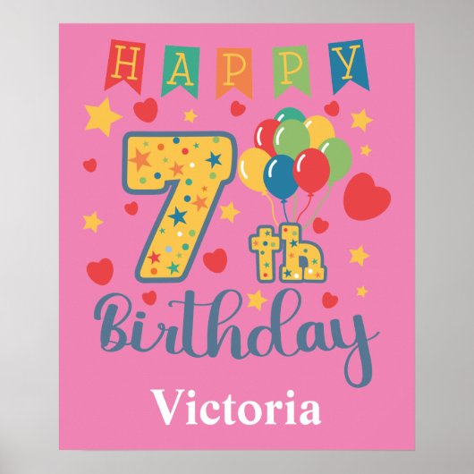 Happy 7th Birthday Poster (Vorne)