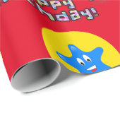 Happy 7th Birthday Wrapping Paper Balloons #7 Geschenkpapier (Rolleneckpunkt)