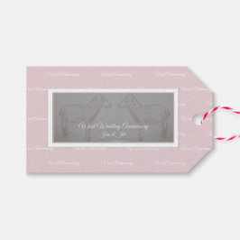 Happy 7th Wool Heart Anniversary Gift Tag Geschenkanhänger