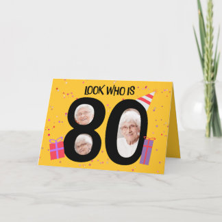 Happy 80. Geburtstag Big 80 Picture Frame Feiertagskarte