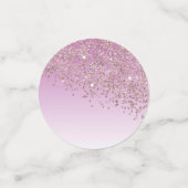 Happy 80. Geburtstag Chic Rose Gold Glitzer Konfetti (Klein Vorderseite)